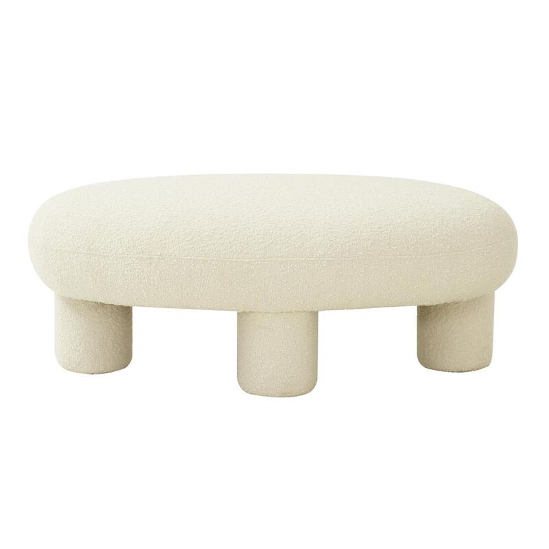Belen Kox Trendy Boucle Upholstered Ottoman, Belen Kox