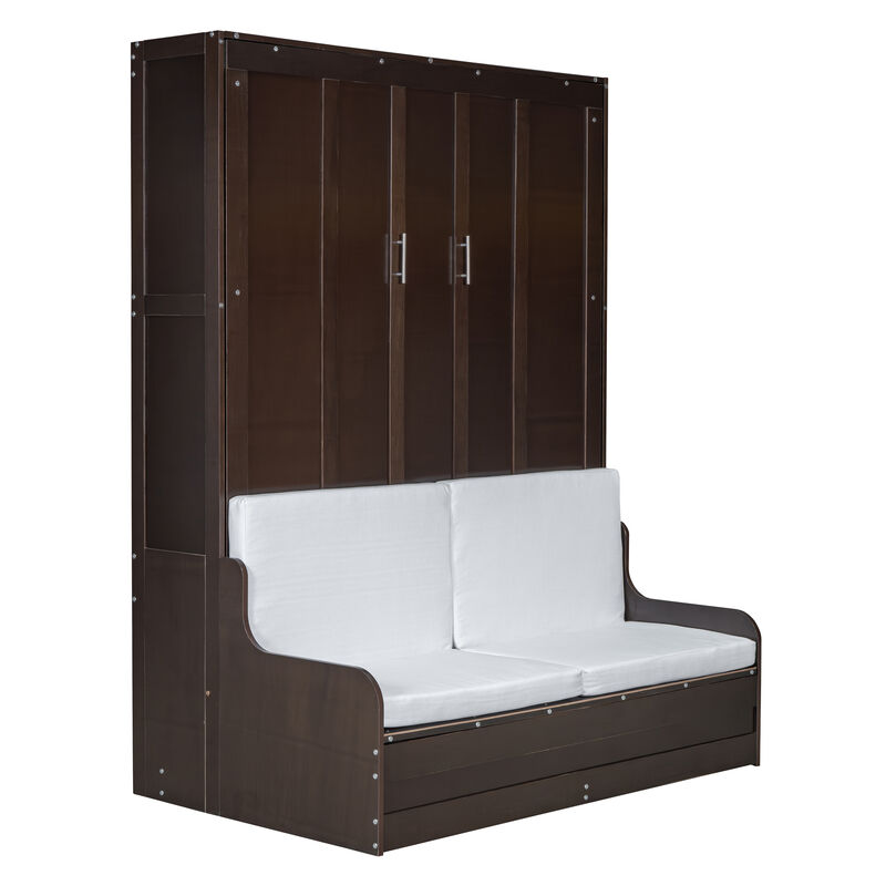 Merax Murphy Bed Wall Bed with Cushion