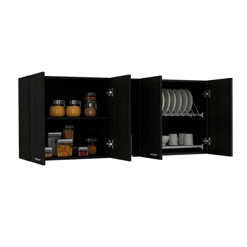 Wall Cabinet Ontario, Kitchen, Black