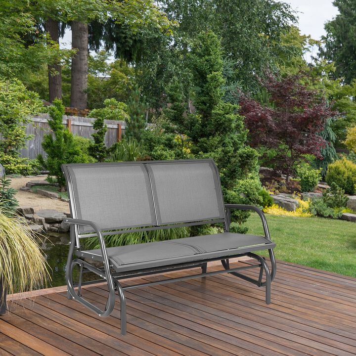 Swing Glider Chair 48 Inch Loveseat Rocker Lounge Backyard