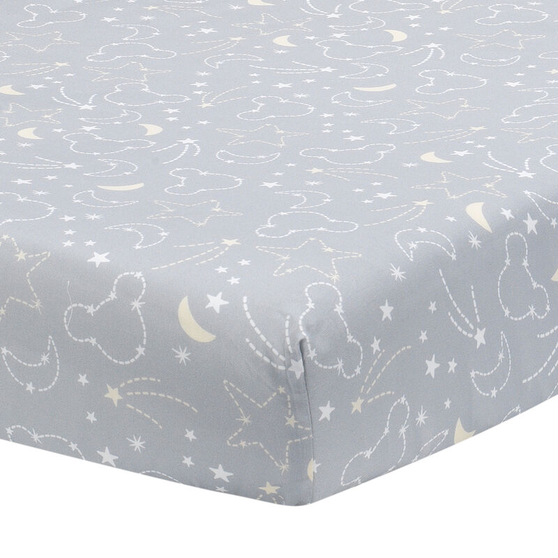 Disney Baby Mickey Mouse Gray/Yellow 4-Piece Crib Bedding Set by Lambs & Ivy