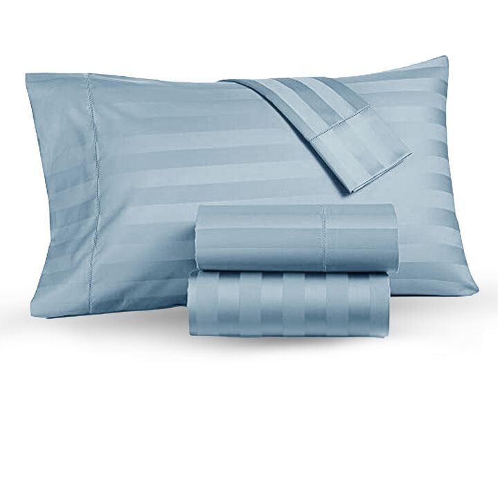 Striped Double Brushed Cooling Microfiber Sheet Set