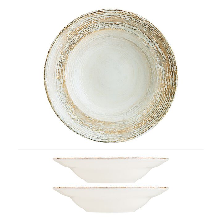 Patera dia.9.5" h:2" 14 oz. Round Decorated Porcelain Bowl (Set of 2)