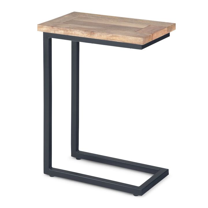 Simpli Home Skyler Solid Mango Wood C Side Table In Natural