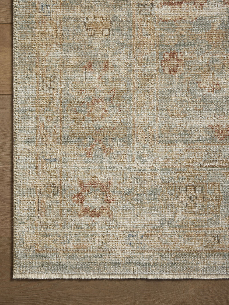 Heritage HER-06 Aqua / Terracotta 18" x 18" Sample Rug by Patent Pending