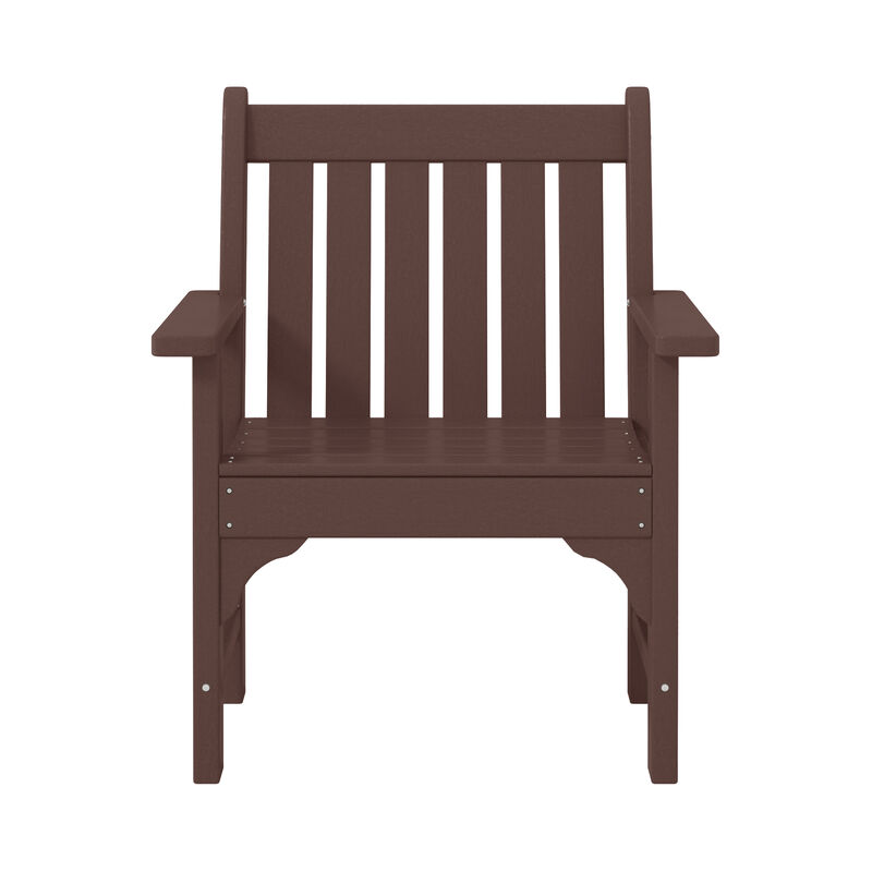 WestinTrends Outdoor Patio HDPE Adirondack Dining Arm Chairs (Set of 2)