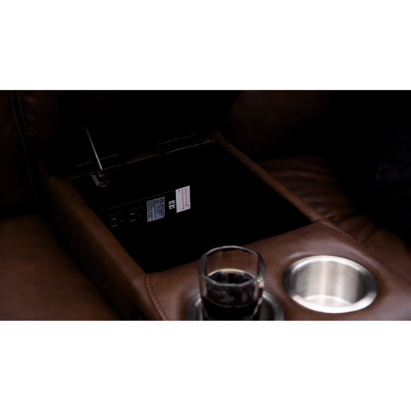 Vienna Power Headrest Zero Gravity Reclining Loveseat with Console