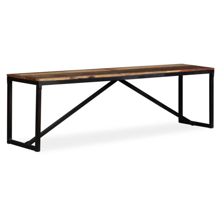 vidaXL Bench Solid Reclaimed Wood 63"x13.8"x17.7"