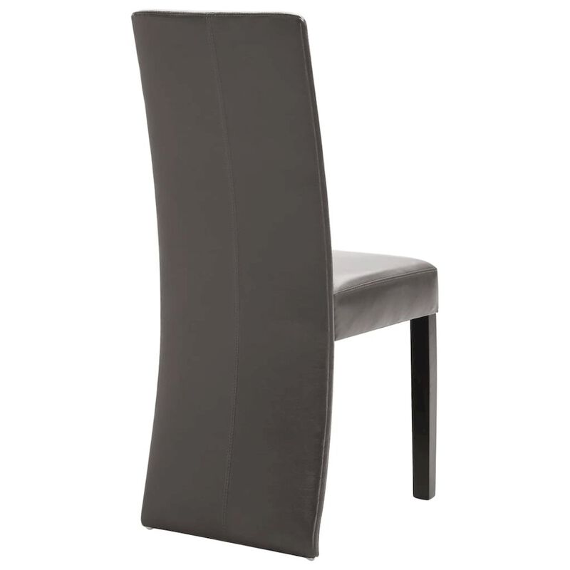vidaXL Dining Chairs 4 pcs Gray Faux Leather
