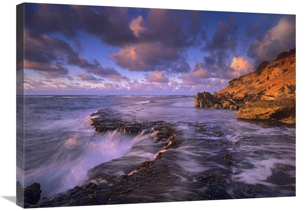 Surf crashing on rocks at Keoneloa Bay, Maui, Hawaii-Canvas Art-32x24