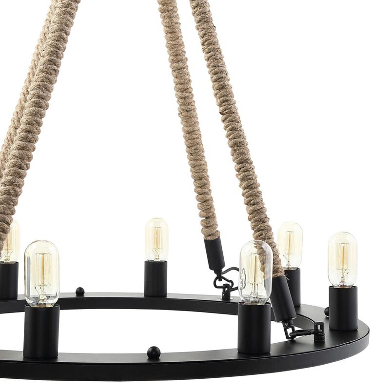 Modway EEI-1574 Modway Encircle Chandelier, 31.5" x 31.5" x 31.5", Black
