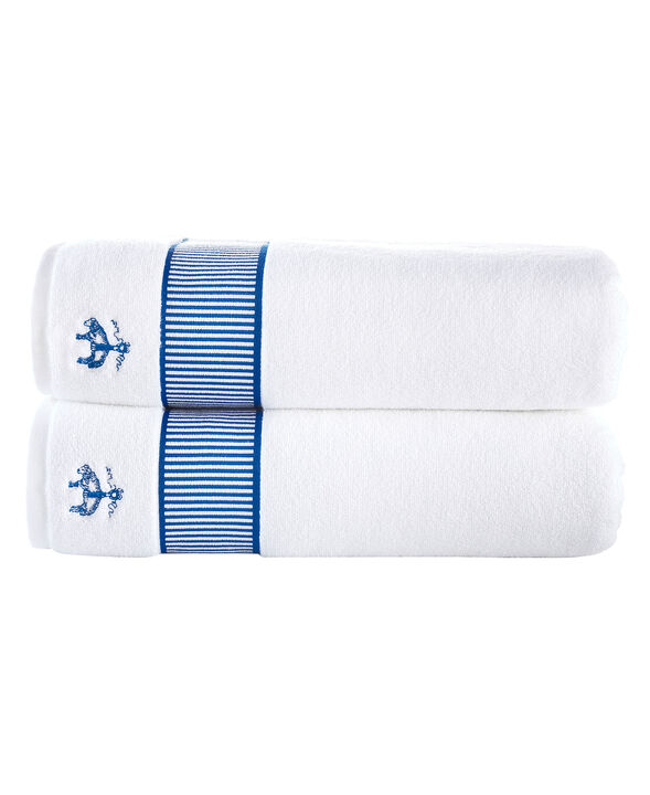 Brooks Brothers Fancy Border 2 pcs Bath Sheets