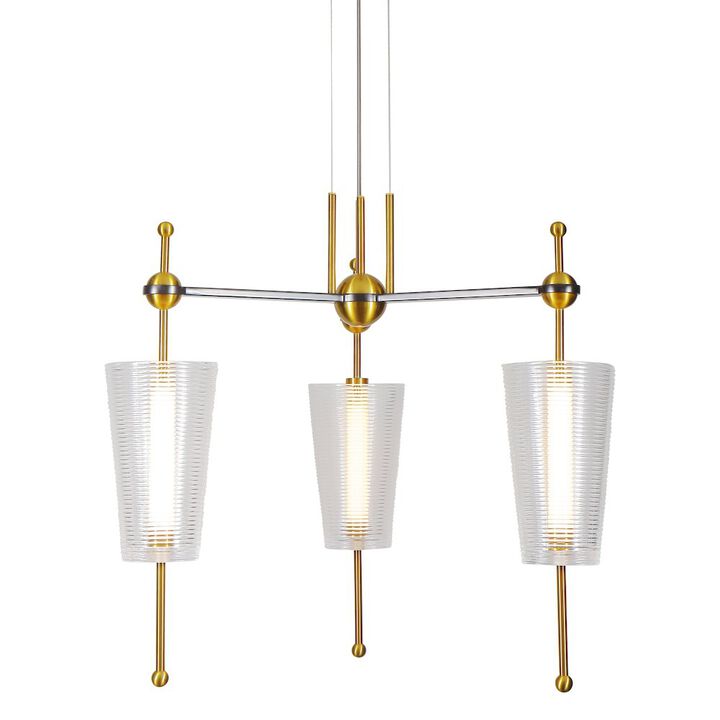 VONN Lighting Integrated LED Pendant Light Height Adjustable Chandelier
