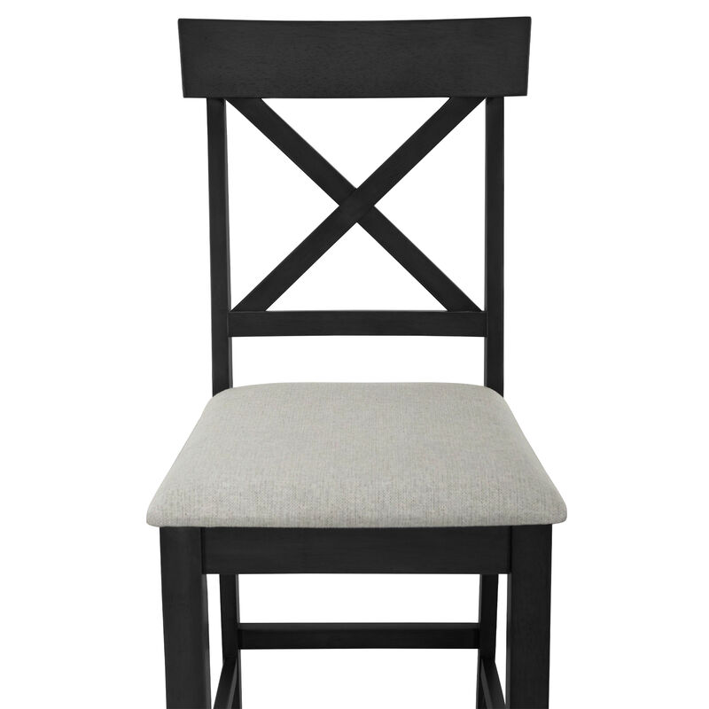 Merax Solid Wood Farmhouse Counter Height Dining Table Set