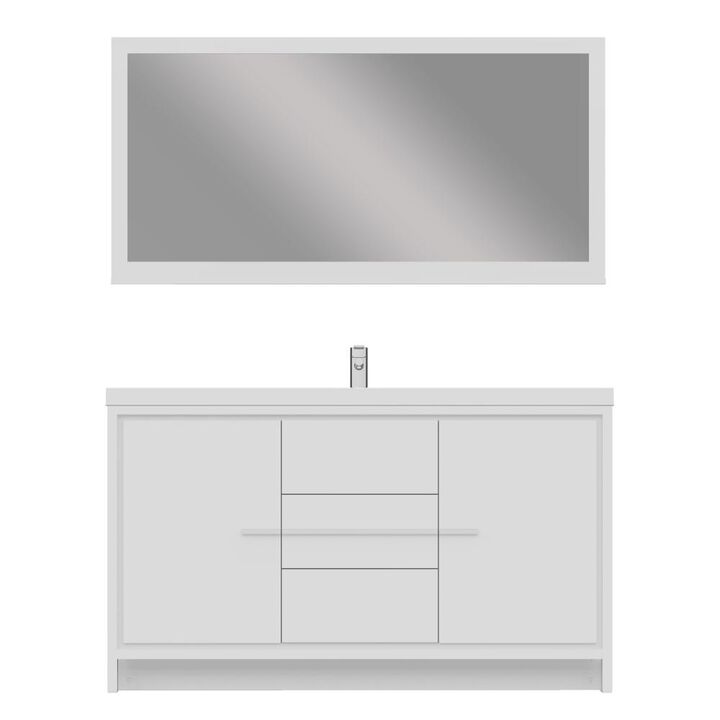 Alya Bath Sortino 60 Modern Single Bathroom Vanity in White