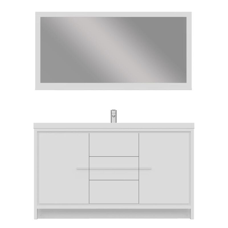 Alya Bath Sortino 60 Modern Single Bathroom Vanity in White