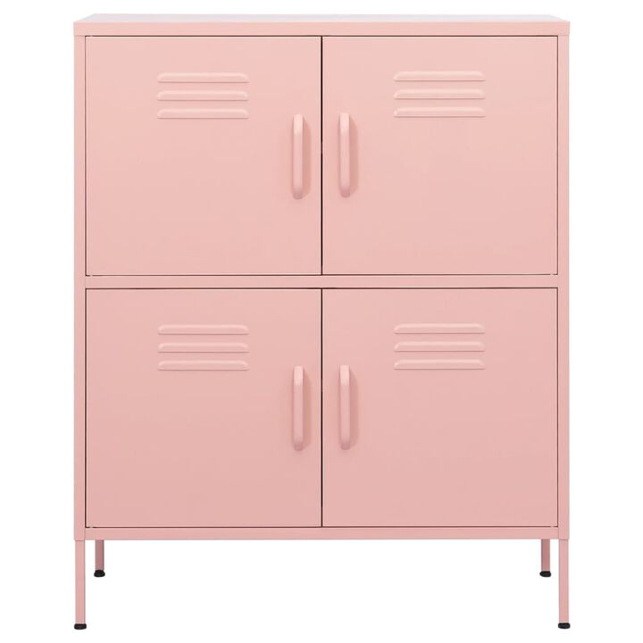 vidaXL Storage Cabinet Orange 31.5"x13.8"x40" Steel