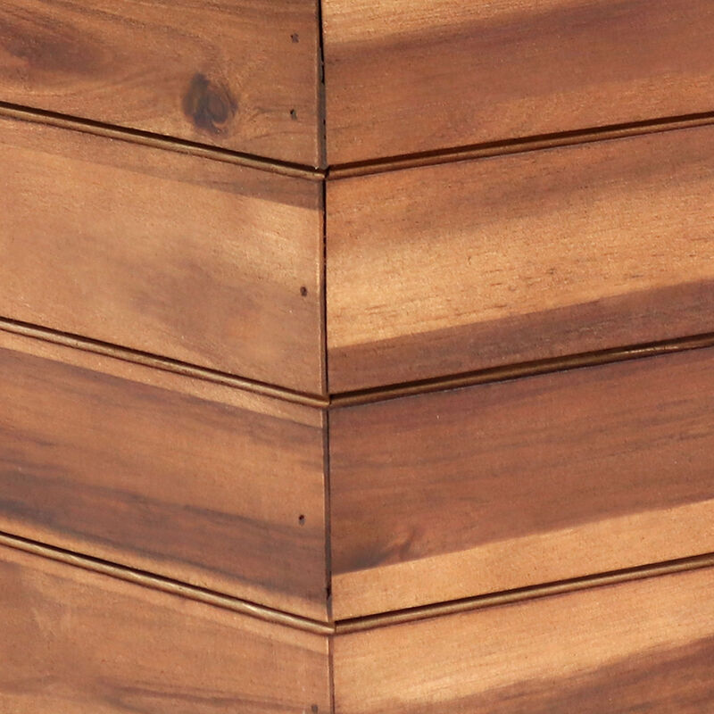 Sunnydaze Acacia Rectangle Planter Box with Plastic Liner