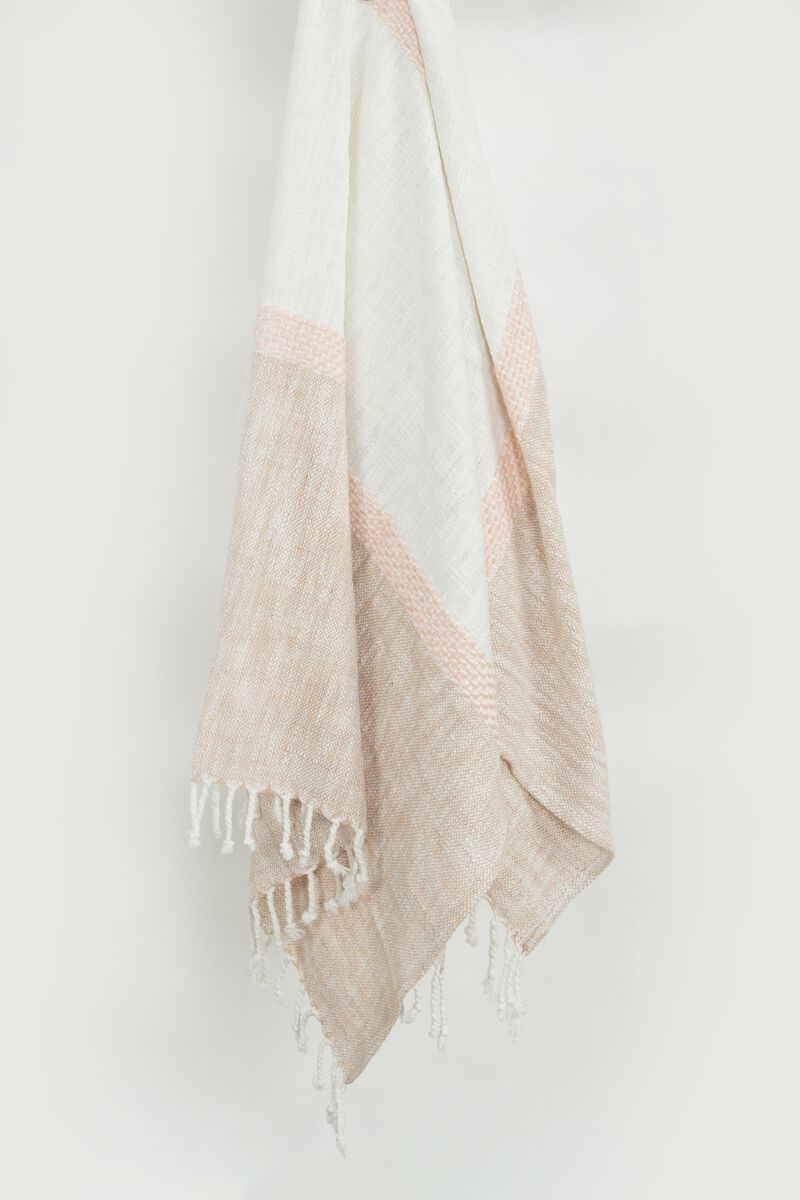 Blush/Natural 50" x 60" Throw Blanket