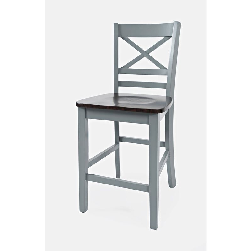 Jofran Asbury Park Solid Acacia Farmhouse X Back Stool (Set of 2)