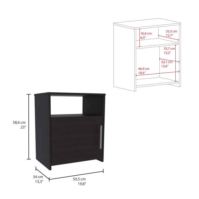 Nightstand Cuarzz, Bedroom, Black