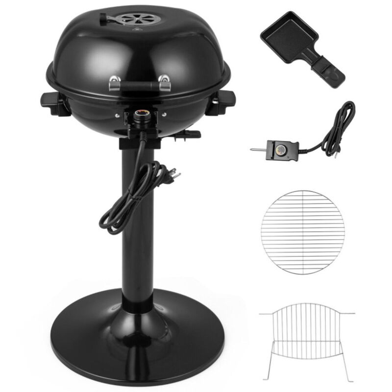 Hivvago 1600W Electric BBQ Grill with Removable Non-Stick Warming Rack
