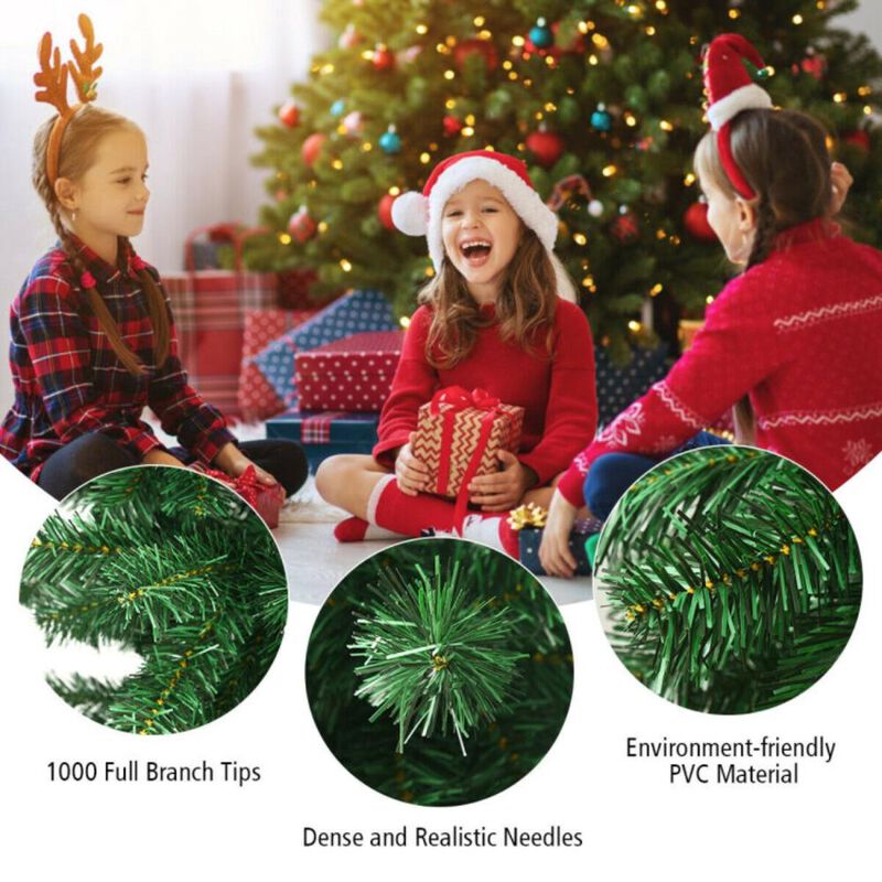 Hivvago 7 Feet Unlit Upside Down Artificial Christmas Tree