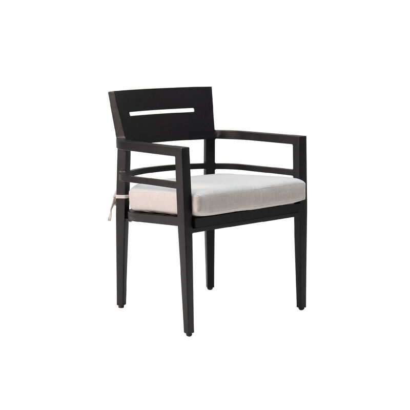 Aluminum Outdoor Patio Dining Chairs with Plush Cushions (Set of 4)