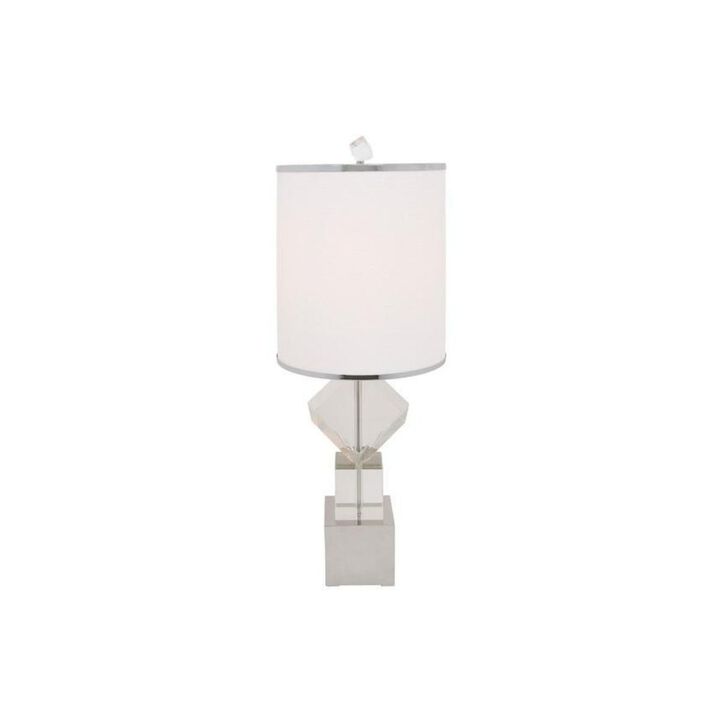 Cubes Table Lamp Chrome Metal LED Light