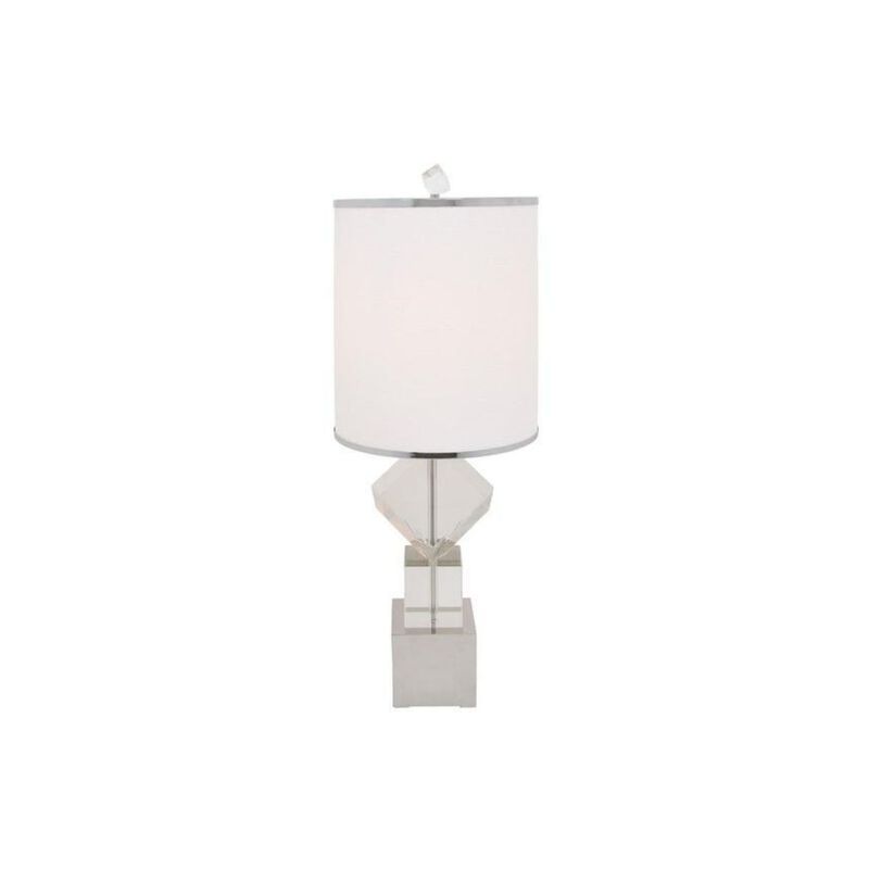 Cubes Table Lamp Chrome Metal LED Light