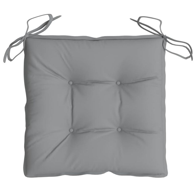 Kia Outdoor Cushion For Set of 2, Square Gray Oxford Fabric - Benzara