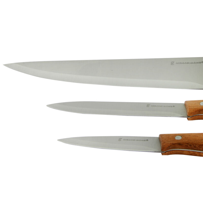 Gibson Home Seward 3 Piece Stainless Steel Cutlery Set with Wood Handles