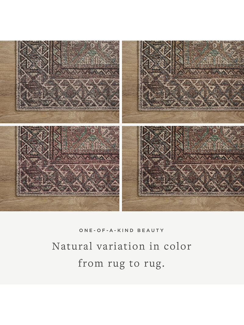 Billie BIL04 Aqua/Rust 10' x 14' Rug