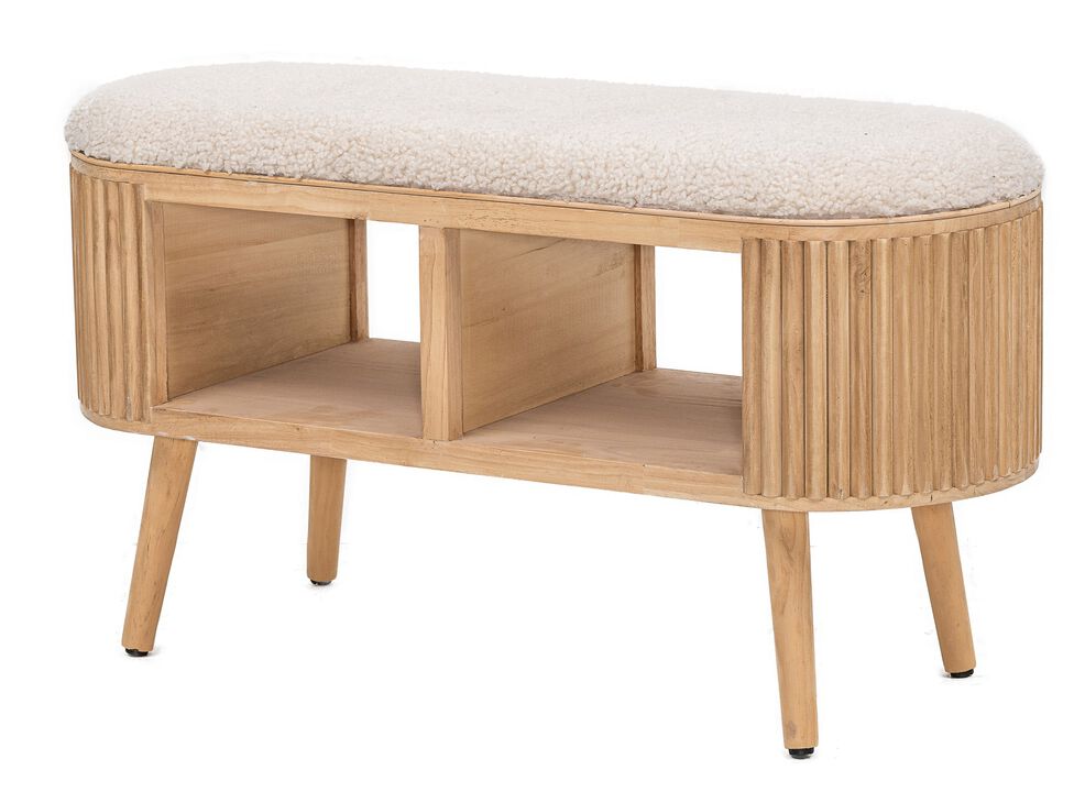 Bohemian Style Wicker Bench