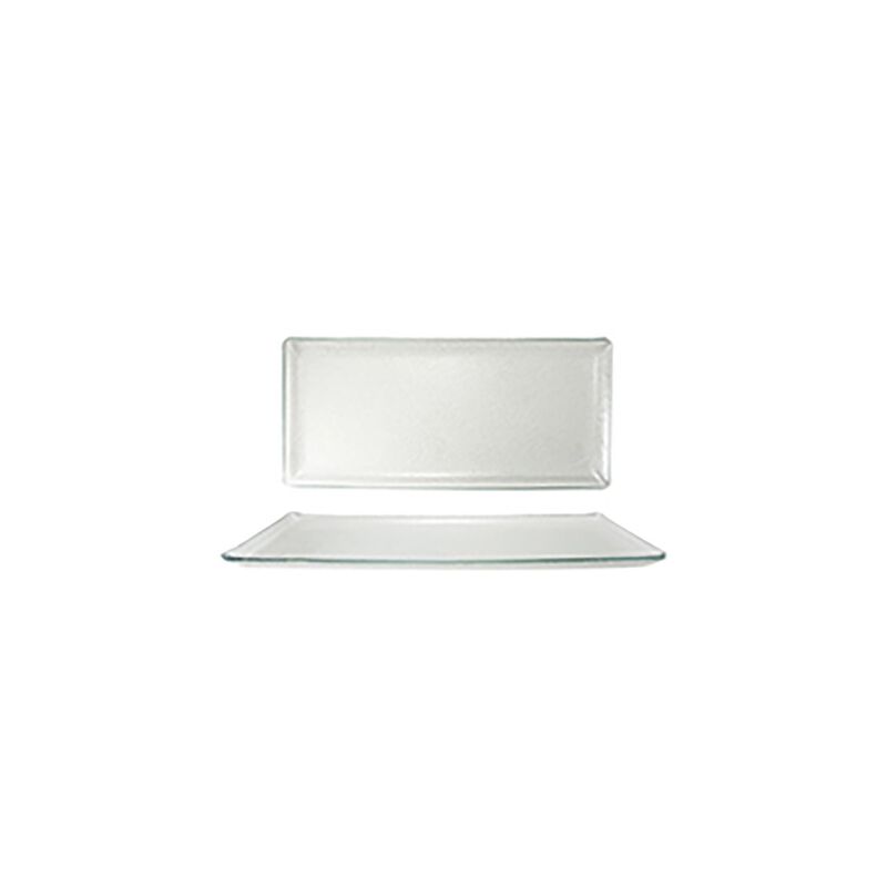 Glass Dinnerware 18" x 8" x h:1" Rectangular Clear Glass Platter