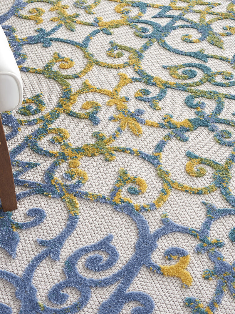 Aloha ALH21 Ivory/Blue 9' x 12' Rug