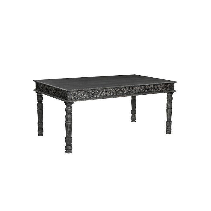 Taran Designs Eldris 72 Carved Solid Wood Dining Table