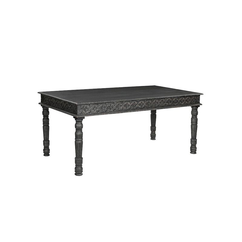 Taran Designs Eldris 72 Carved Solid Wood Dining Table