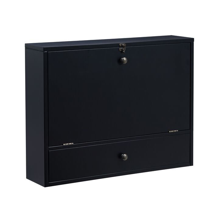 Southern Enterprises Wall Mount Laptop Desk - Universal Style - Black