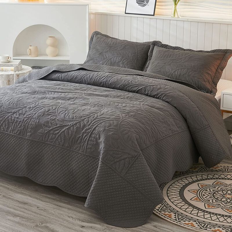 MarCielo 100% Cotton Oversized Bedspread Quilt Set T