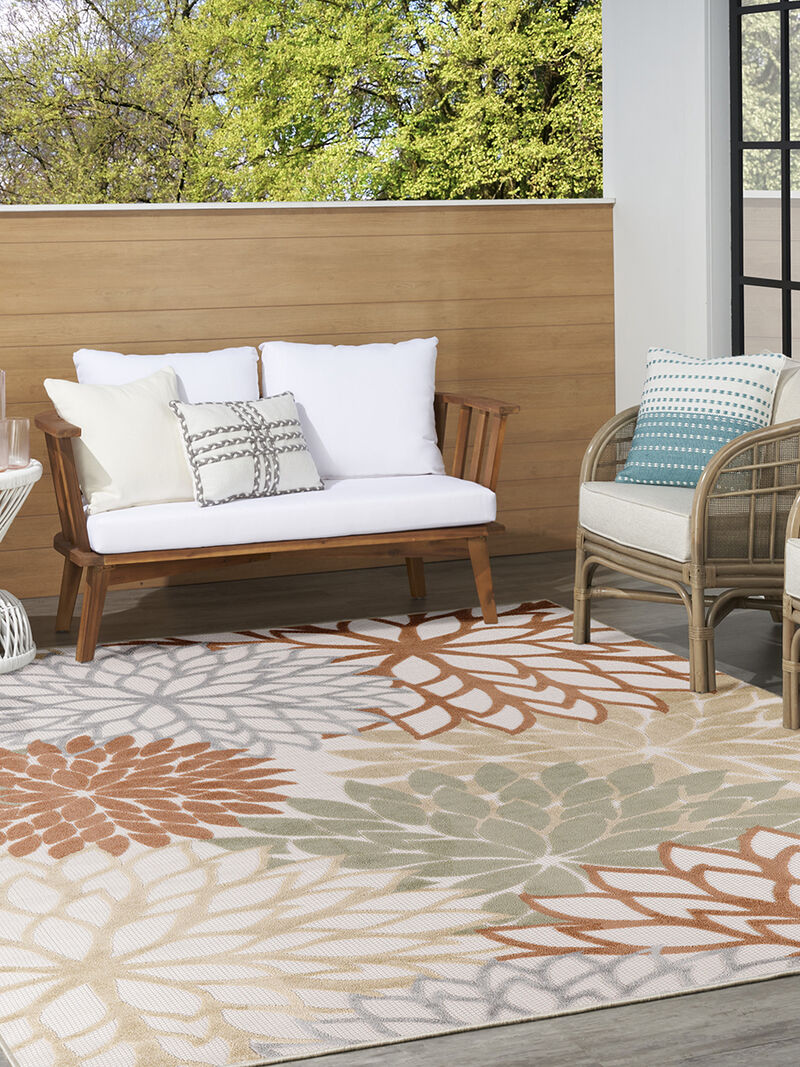 Aloha ALH05 Ivory/Multicolor 6' x 9' Rug