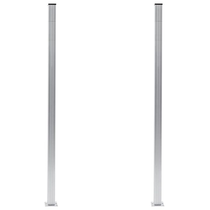vidaXL Fence Posts 2 pcs Aluminum 72.8"