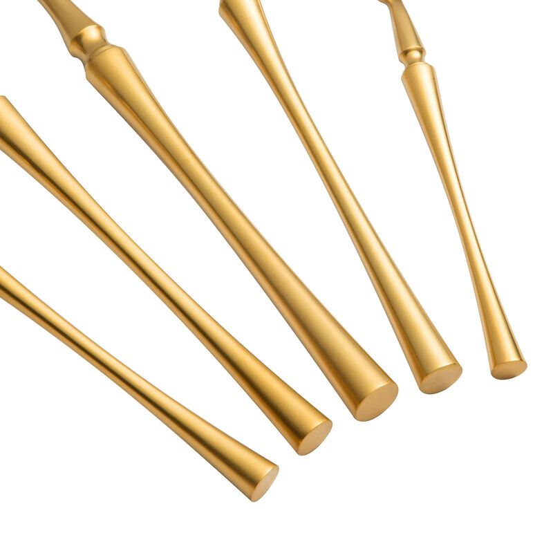 Millie Brushed Silver Stainless Steel Flatware - Set of 5 Pieces