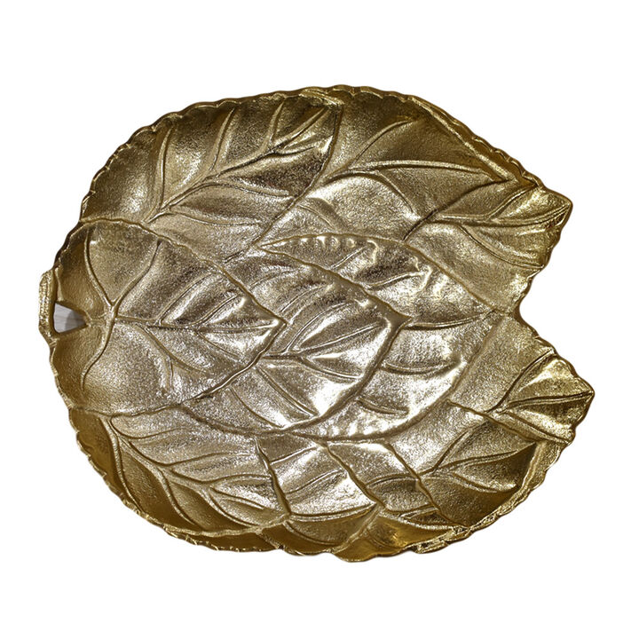 Handmade Decorative Silver Color Coated 14.96 x 12.99 x 2.36 Inches Aluminium Tray 030AB BBH Home's