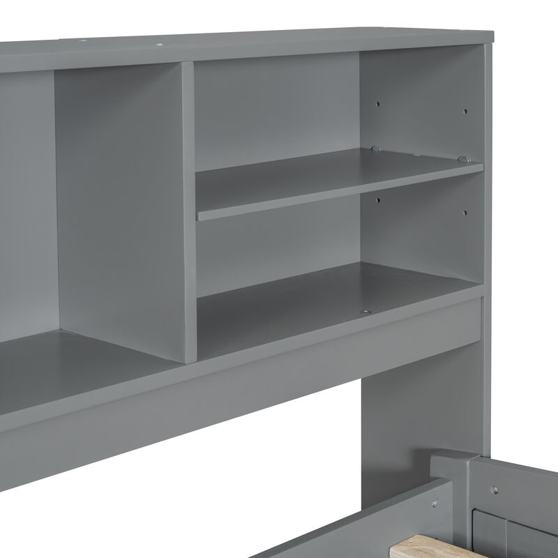 Merax Wood Daybed with Storage Cabinets