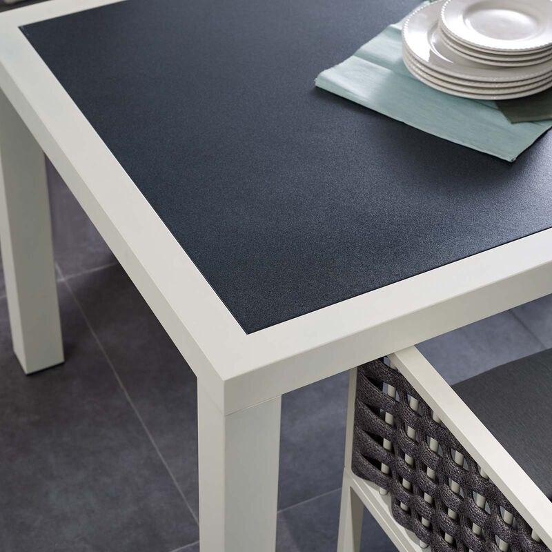 Modway - Stance 90.5" Outdoor Patio Aluminum Dining Table White Gray