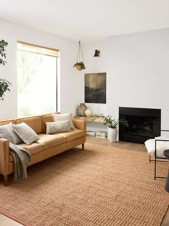 Colton CON05 Natural/Clay 18" x 18" Sample Rug