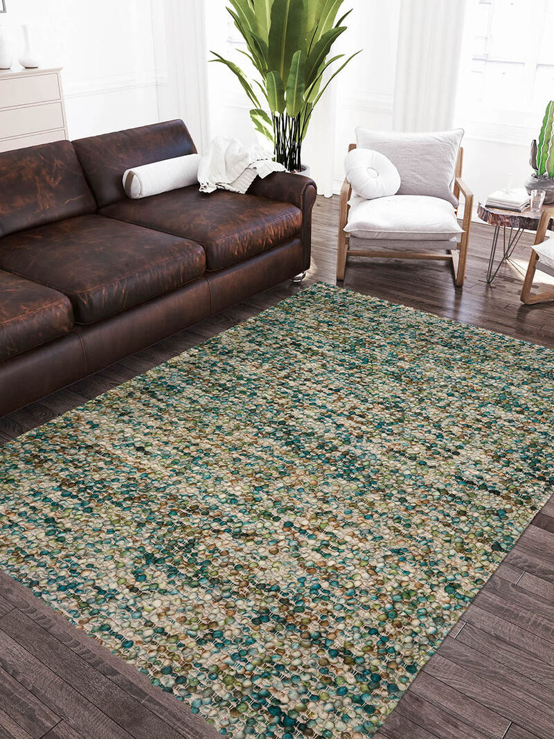 Hanu HU1 Teal 3'6" x 5'6" Rug
