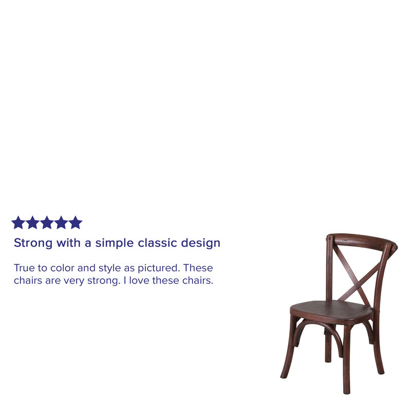 Wood Cross Back Chairs