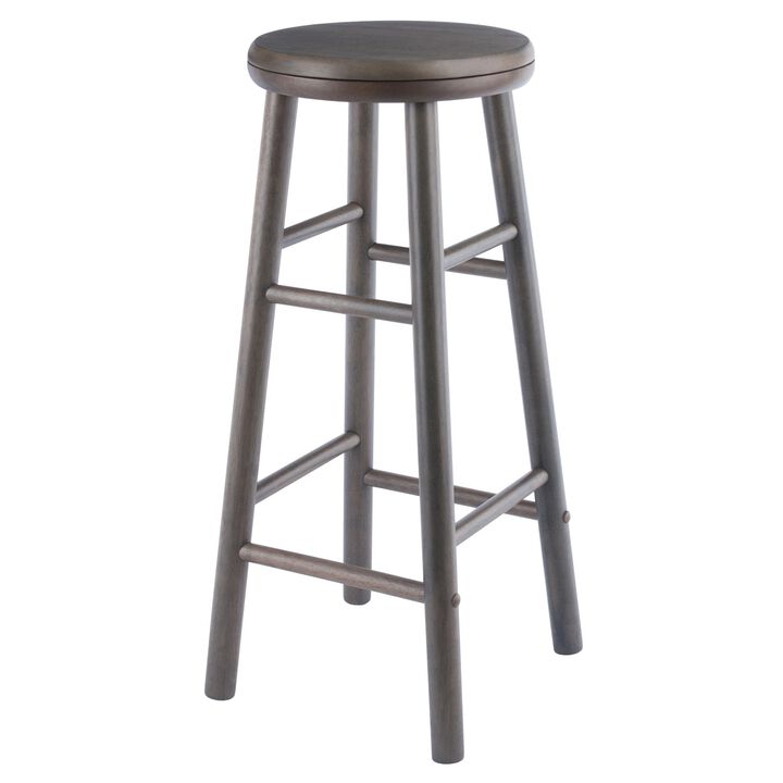 Winsome Shelby 2-Pc Swivel Seat Bar Stool Set - Oyster Gray